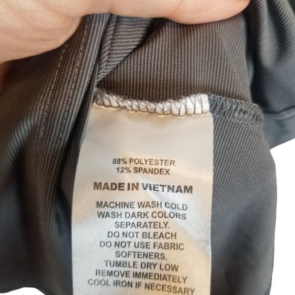 FootJoy Mens M Black Gray Striped Short Sleeves At - Picture 7 of 8